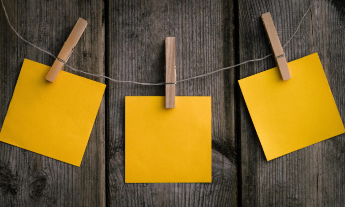 three, post its